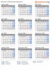 Kalender 2008 mit Ferien und Feiertagen Äquatorialguinea