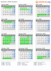 Kalender 2008 mit Ferien und Feiertagen Flandern