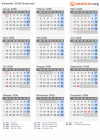Kalender 2008 mit Ferien und Feiertagen Botsuana