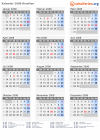 Kalender 2008 mit Ferien und Feiertagen Brasilien