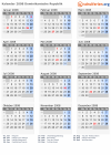 Kalender 2008 mit Ferien und Feiertagen Dominikanische Republik
