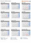 Kalender 2008 mit Ferien und Feiertagen Grönland
