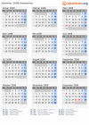Kalender 2008 mit Ferien und Feiertagen Kampanien