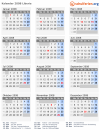 Kalender 2008 mit Ferien und Feiertagen Liberia