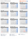 Kalender 2008 mit Ferien und Feiertagen Neuseeland
