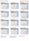 Kalender 2008 mit Ferien und Feiertagen Niger