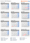 Kalender 2008 mit Ferien und Feiertagen Philippinen