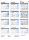 Kalender 2008 mit Ferien und Feiertagen Schweiz