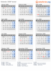Kalender 2008 mit Ferien und Feiertagen Tschad