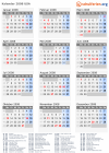 Kalender 2008 mit Ferien und Feiertagen USA