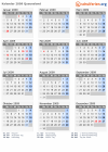 Kalender 2009 mit Ferien und Feiertagen Queensland