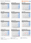 Kalender 2009 mit Ferien und Feiertagen Bahrain