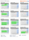 Kalender 2009 mit Ferien und Feiertagen Hessen
