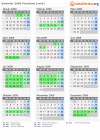 Kalender 2009 mit Ferien und Feiertagen Flevoland (nord)