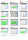 Kalender 2009 mit Ferien und Feiertagen Nordholland