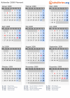 Kalender 2009 mit Ferien und Feiertagen Piemont