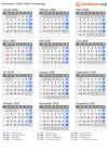 Kalender 2009 mit Ferien und Feiertagen Süd-Tröndelag