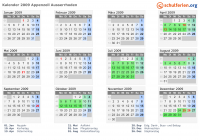 Kalender 2009 mit Ferien und Feiertagen Appenzell Ausserrhoden