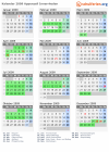 Kalender 2009 mit Ferien und Feiertagen Appenzell Innerrhoden