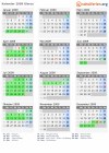 Kalender 2009 mit Ferien und Feiertagen Glarus