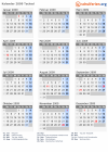 Kalender 2009 mit Ferien und Feiertagen Tschad