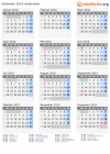 Kalender 2010 mit Ferien und Feiertagen Australien
