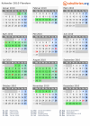 Kalender 2010 mit Ferien und Feiertagen Flandern