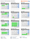 Kalender 2010 mit Ferien und Feiertagen Nordrhein-Westfalen