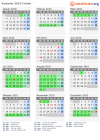 Kalender 2010 mit Ferien und Feiertagen Créteil