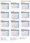 Kalender 2010 mit Ferien und Feiertagen Frankreich