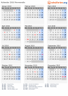 Kalender 2010 mit Ferien und Feiertagen Normandie