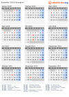 Kalender 2010 mit Ferien und Feiertagen Georgien