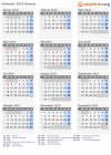Kalender 2010 mit Ferien und Feiertagen Guyana