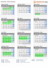 Kalender 2010 mit Ferien und Feiertagen Hessen