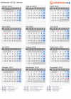 Kalender 2010 mit Ferien und Feiertagen Latium