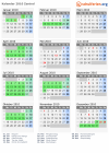Kalender 2010 mit Ferien und Feiertagen Zentral