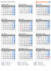 Kalender 2010 mit Ferien und Feiertagen Viken