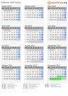Kalender 2010 mit Ferien und Feiertagen Lebus