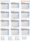 Kalender 2010 mit Ferien und Feiertagen Spanien