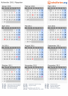 Kalender 2011 mit Ferien und Feiertagen Ägypten