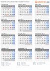 Kalender 2011 mit Ferien und Feiertagen Australisches Hauptstadtterritorium
