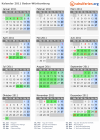 Kalender 2011 mit Ferien und Feiertagen Baden-Württemberg