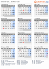 Kalender 2011 mit Ferien und Feiertagen Burkina Faso