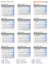 Kalender 2011 mit Ferien und Feiertagen Chile