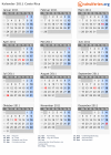 Kalender 2011 mit Ferien und Feiertagen Costa Rica