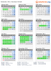 Kalender 2011 mit Ferien und Feiertagen Sachsen-Anhalt
