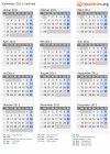 Kalender 2011 mit Ferien und Feiertagen Estland