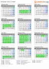 Kalender 2011 mit Ferien und Feiertagen Créteil