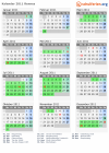 Kalender 2011 mit Ferien und Feiertagen Rennes