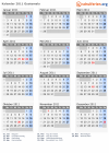 Kalender 2011 mit Ferien und Feiertagen Guatemala